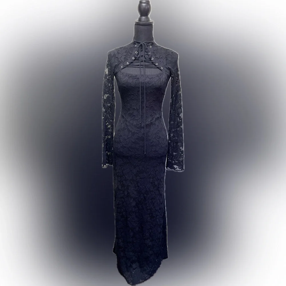 Vintage Lip Service Black Lace Dress Vintage Lip Service Black Lace Dress